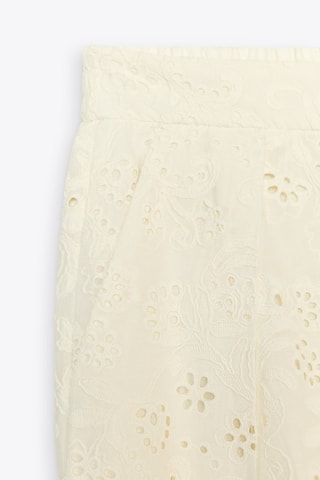 Pantalon en broderie anglaise - Ecru