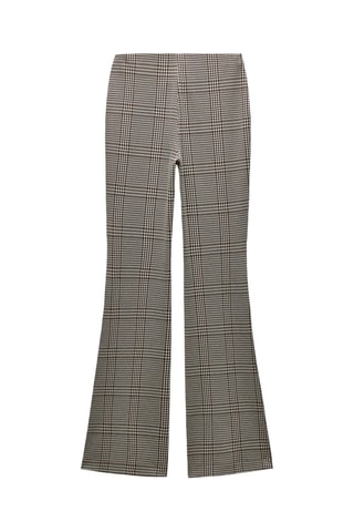 Pantalon flare - Marron et écru