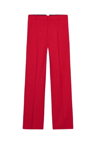 Pantalon taille haute - Rouge