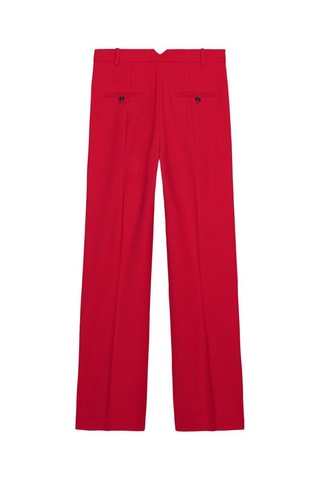 Pantalon taille haute - Rouge