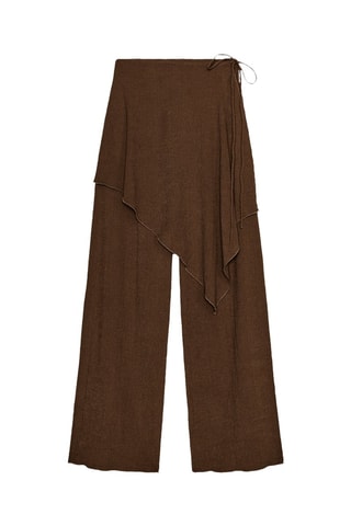 Pantalon trompe-l’œil - Marron