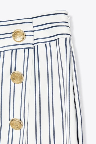 Pantalon - Blanc et bleu marine