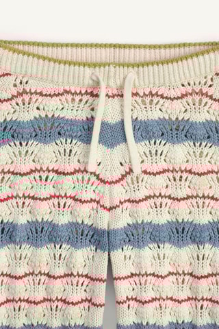 Calças - Branco e azul-claro