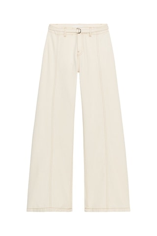 Pantalon bootcut taille haute - Beige