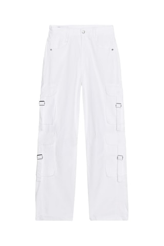 Calças cargo - Branco