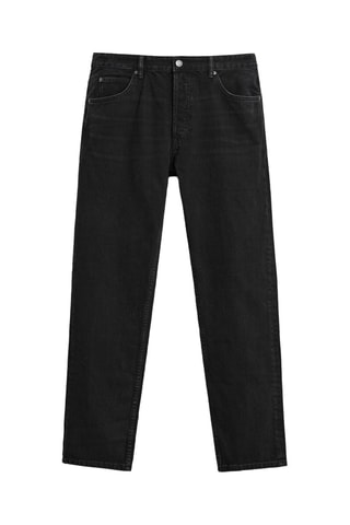 Calças de ganga regular - Preto