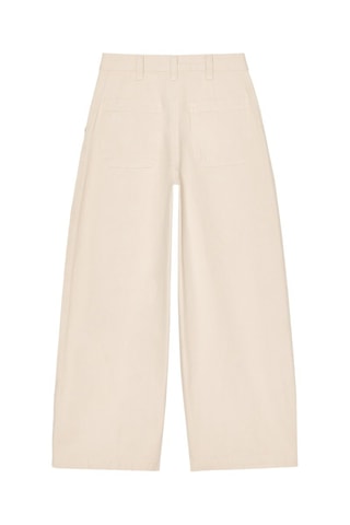 Calças de ganga wide legs - Bege