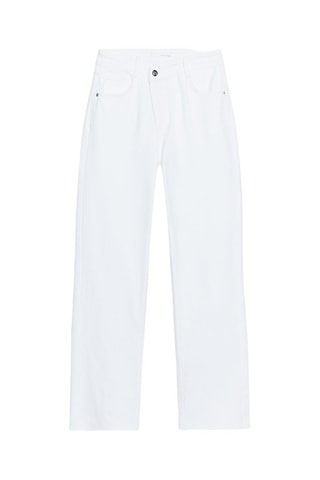 Jean straight cintura alta - Branco