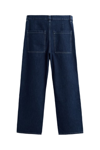 Calças de ganga wide legs - Azul-marinho