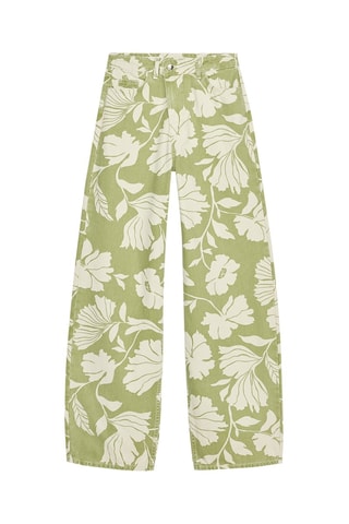 Jeans straight de cintura alta - Verde-claro