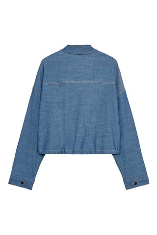 Casaco de ganga - Azul-cobalto