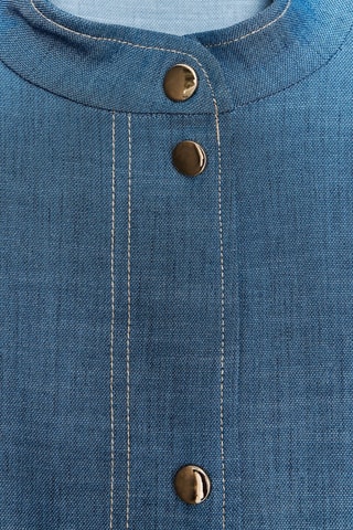 Casaco de ganga - Azul-cobalto