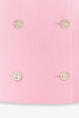 Casaco em linho - Rosa-velho e dourado