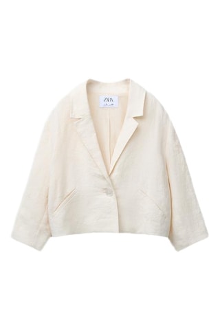 Casaco em linho - Cru