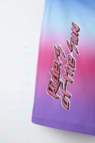 Calções de banho dip and dye - Azul-claro e rosa