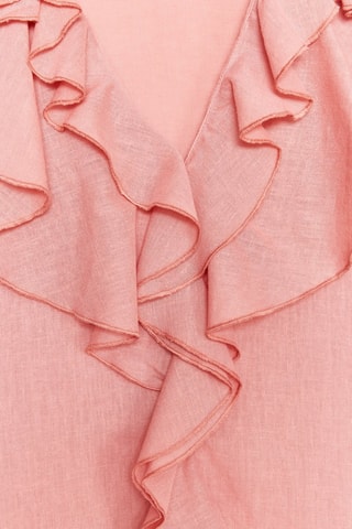 Top folheado em linho - Rosa-velho