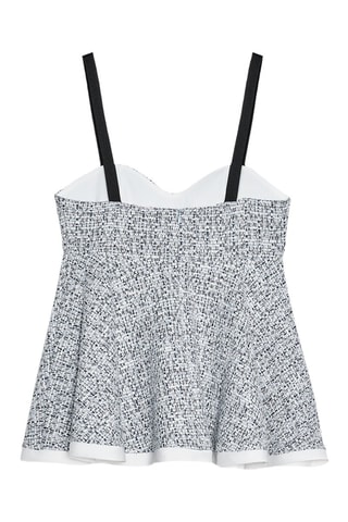 Top em tweed - Azul-marinho-mesclado