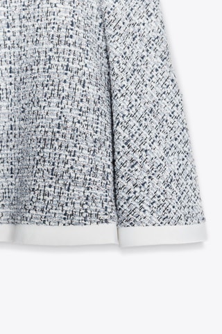 Top em tweed - Azul-marinho-mesclado