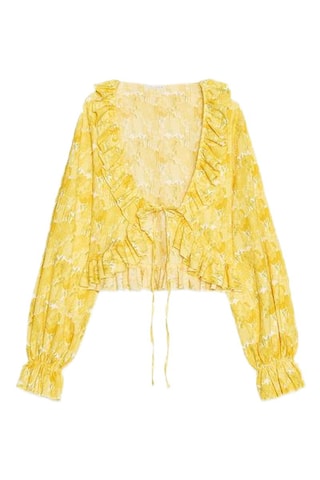 Top com folhos - Amarelo