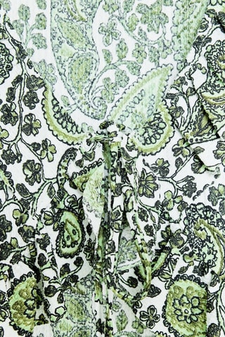 Top com folhos - Verde-claro