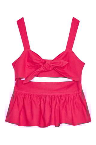 Top em linho - Vermelho