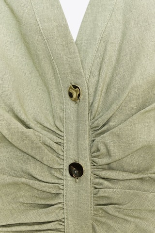 Crop top em linho - Caqui