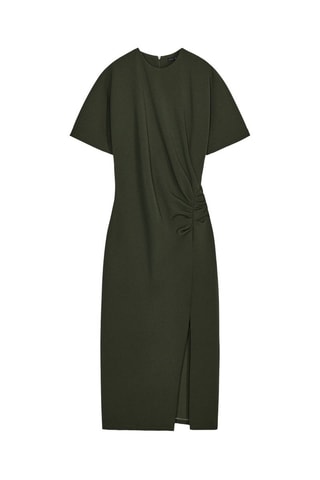 Vestido drapeado - Verde-escuro