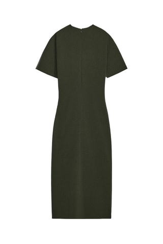 Vestido drapeado - Verde-escuro