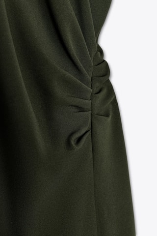 Vestido drapeado - Verde-escuro