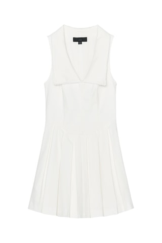 Vestido plissado - Branco
