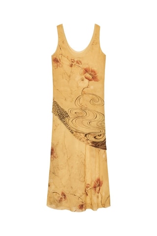 Vestido direito - Mostarda