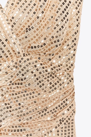 Vestido midi - Dourado