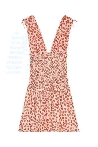 Vestido estilo patinadora - Vermelho e rosa