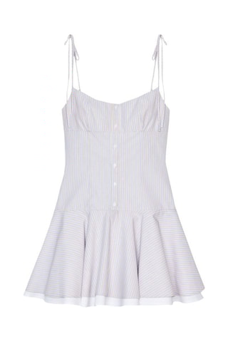 Vestido estilo patinadora - Azul-claro e branco