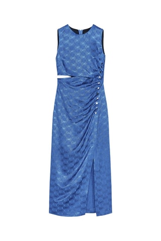 Vestido direito - Azul-cobalto