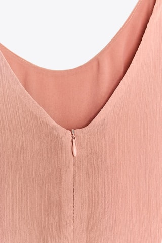 Vestido com folhos - Rosa