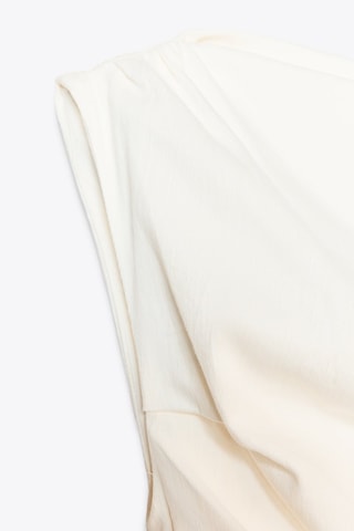 Vestido drapeado - Cru