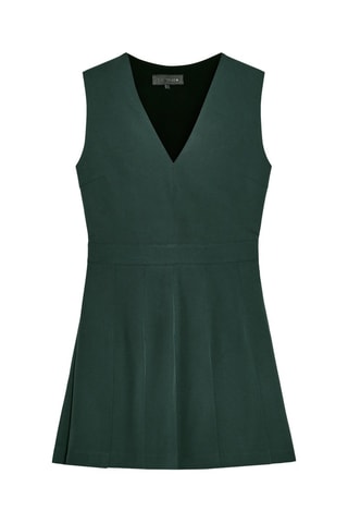 Vestido plissado - Verde-escuro