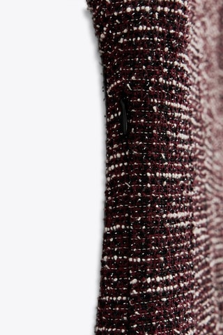 Vestido plissado em tweed - Castanho mesclado