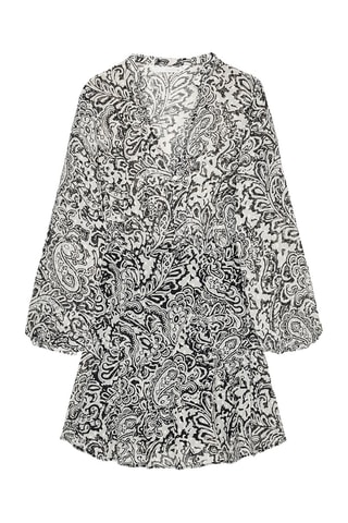 Vestido direito - Preto e branco