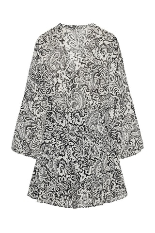 Vestido direito - Preto e branco