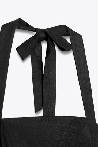 Vestido bola em linho - Preto