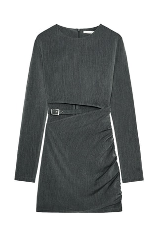 Vestido estilo patinadora - Cinzento-escuro mesclado