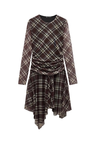 Vestido trapézio - Castanho