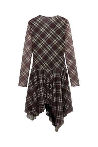 Vestido trapézio - Castanho