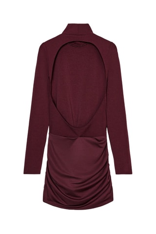 Vestido drapeado - Bordô