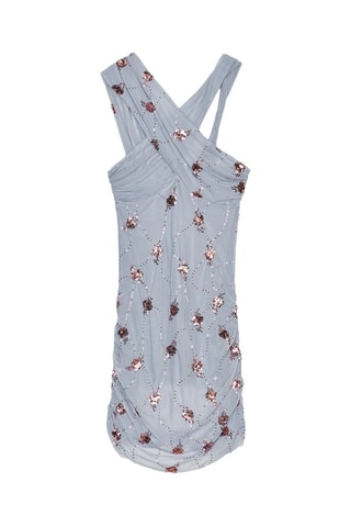 Vestido direito - Azul-claro