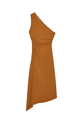 Vestido assimétrico - Castanho