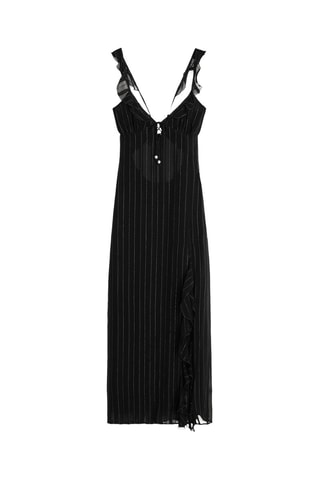 Vestido direito - Preto e prateado