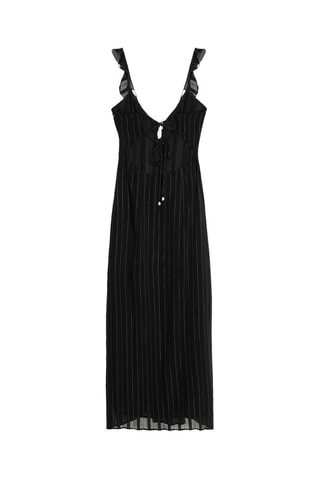 Vestido direito - Preto e prateado